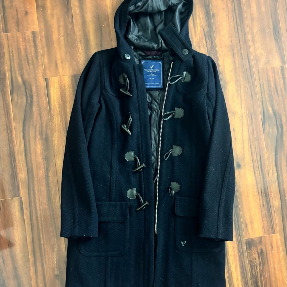 American Eagle Outfitters Black Quilted Jacket